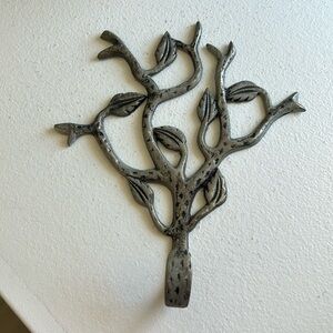 Vintage Metal leaf wall decor hanging hook